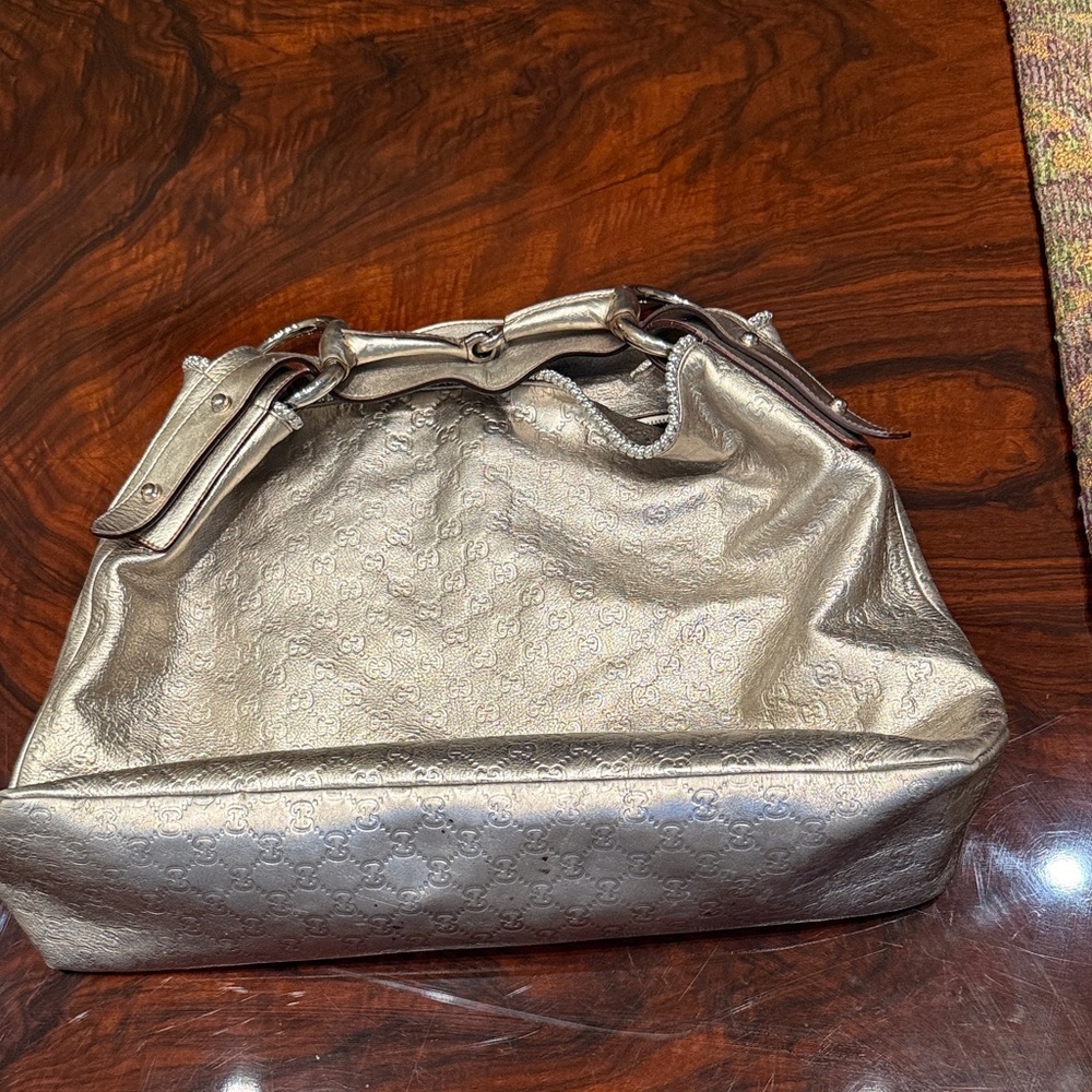 Elegant Metallic Designer Handbag